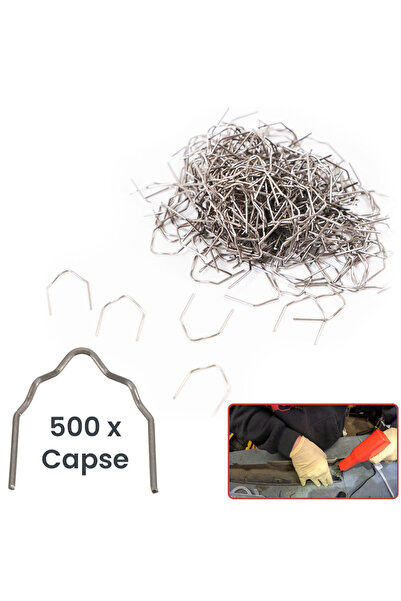 GlowforHome Set 500 capse metalice 0.8mm tip A, pentru aparat sudura plastic,...