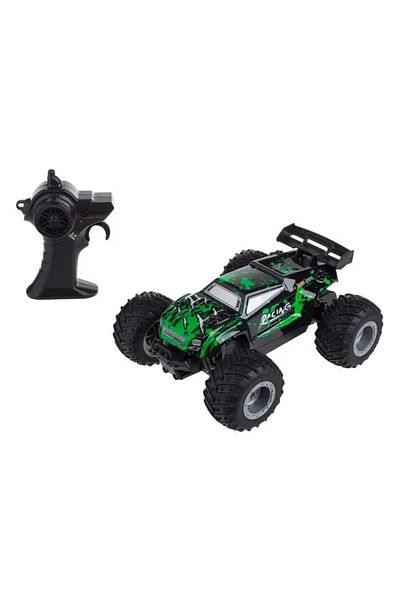 divendi-ro Mașină cu telecomandă și lumini, viteză maximă 14 km/h, suspensie robustă, 32x22x13 cm, negru-verde