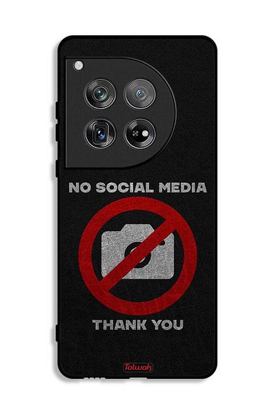 Tolwak OnePlus 12 Protective Case Cover No Social Media Thank You
