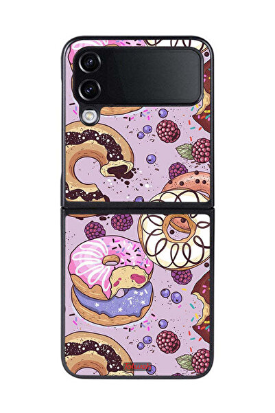 Tolwak غطاء حماية لهاتف سامسونج جالاكسي زد فليب 4 برسومات دوناتس آرت