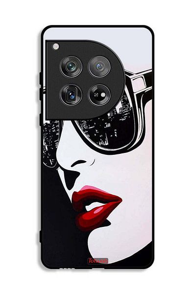 Tolwak OnePlus 12 Protective Case Cover Girl Face Abstract Art