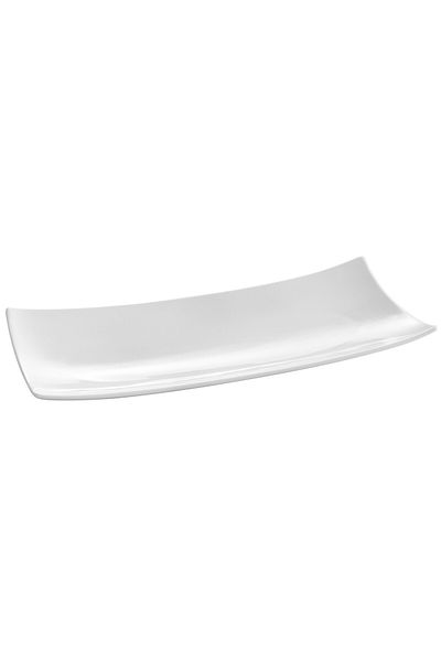 HENDI Tavă decorativă dreptunghiulară BARKA 218x105mm, porțelan alb - 785546