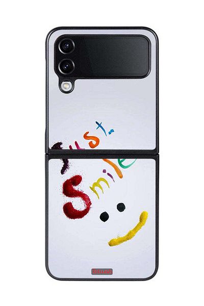 Tolwak Samsung Galaxy Z Flip 4 Protective Case Cover Just Smile