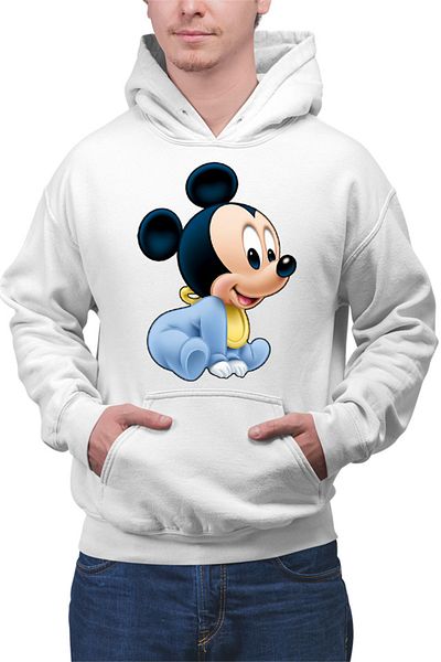 OEM Men's Hoodie Mickey Mouse Baby Small Chibi Cute Design