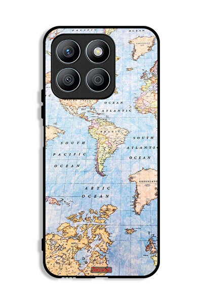 Tolwak غطاء حماية لهاتف Honor X8b - خريطة العالم