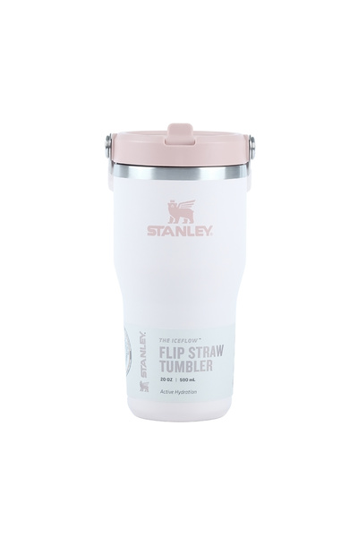 Stanley Iceflow ™   Flip Straw Tumbler Thermos with Straw |   0.60 L Powder Pink