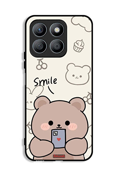 Tolwak غطاء حماية لهاتف Honor X8b - رسمة الدب المبتسم