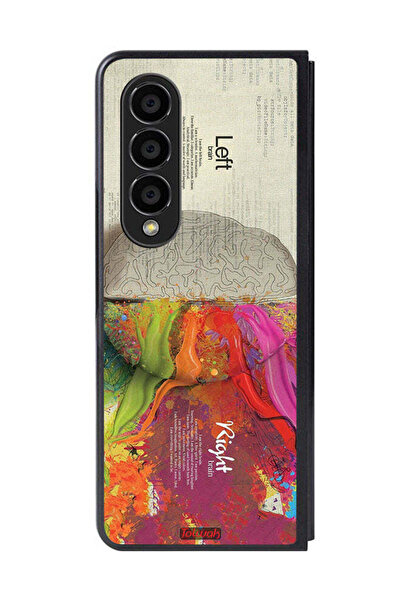Tolwak غطاء حماية لهاتف Samsung Galaxy Z Fold 4 بتصميم تجريدي لعلم الدماغ