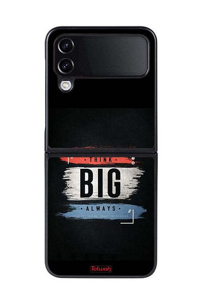 Tolwak Samsung Galaxy Z Flip 4 Protective Case Cover Think Big Always