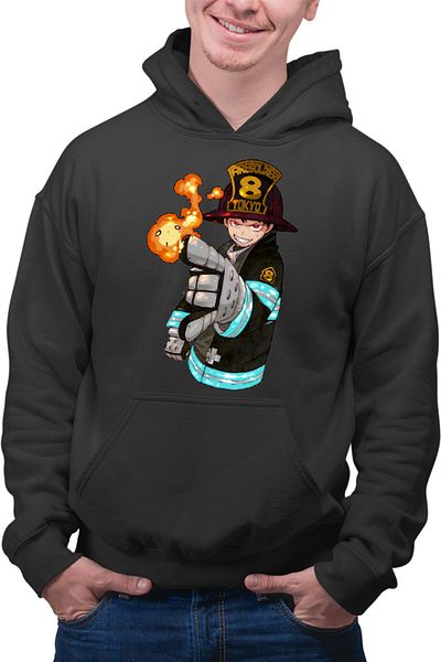 OEM Men's Hoodie Fire Force Kusakabe Shaman Shounen Manga