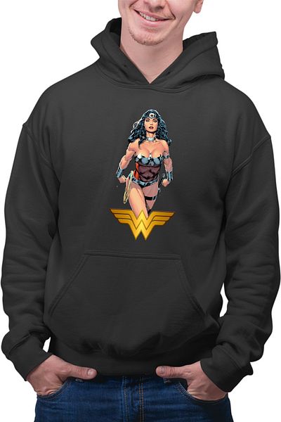 OEM Men's Hoodie Wonder Women Logo Wings Super Powers