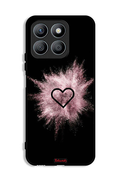 Tolwak غطاء حماية لهاتف Honor X8b بتصميم قلب لامع