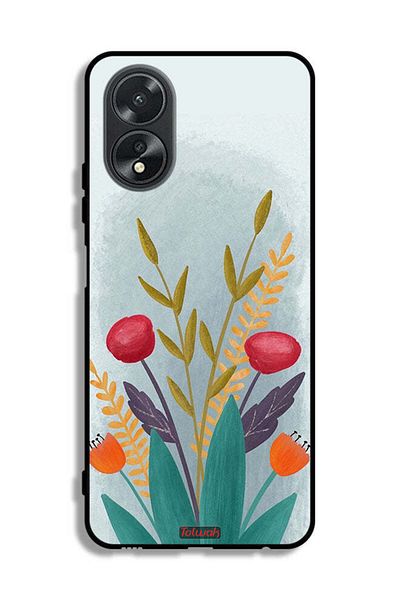 Tolwak Oppo A38 Protective Case Cover Plants Drawing Art