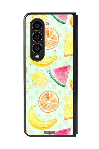 Tolwak غطاء حماية لهاتف سامسونج جالاكسي زد فولد 4 بتصميم فن الألوان المائية والفواكه