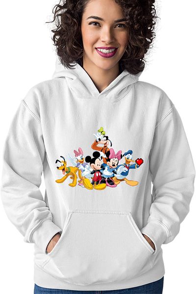 OEM Hanorac Femei Mickey Mouse Group Photo Memory Pluto Donald Gooffy