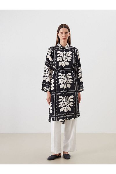 LC Waikiki New Season Floral Oversize Women's Shirt Tunic - S5Nd40Z8