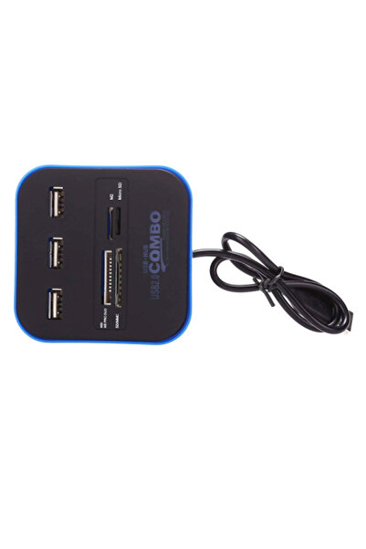 GENERAL قارئ بطاقات 3 في 1 مزود بمنفذ USB 2.0 وسرعة 480 ميجابت في الثانية، مع ضمان لمدة عامين