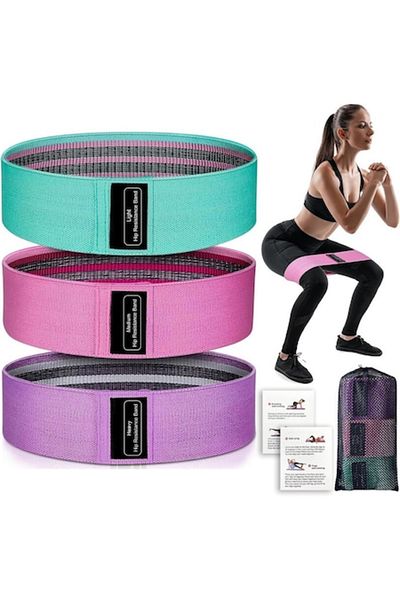 Luoistu Set benzi elastice pentru exercitii, 3 nivele de rezistenta, non-alunecare, 0.36kg