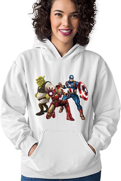 OEM Hanorac Femei Shrek Captain America Ironman Super Powers Comics
