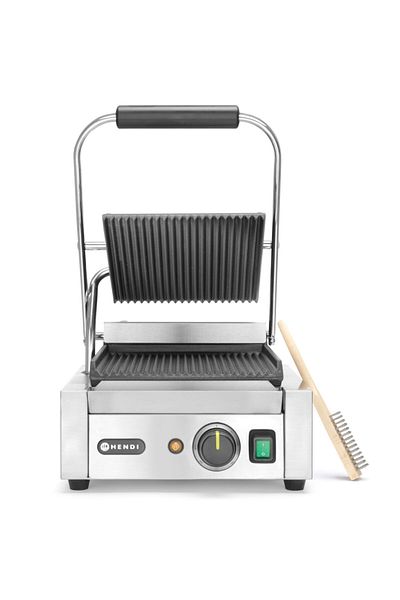 HENDI Grătar de contact, simplu, cu caneluri, 1800W - 263501