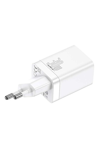 Baseus Phone Charger, Baseus, USB + USB-C, 30W, White
