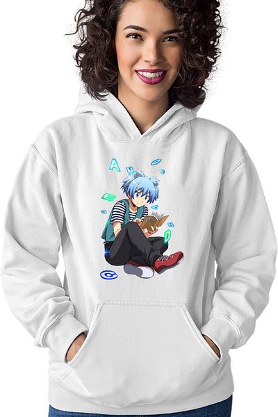 OEM Assassination Classroom Shiota Nagisa Nerd Rebel Women's Hoodie