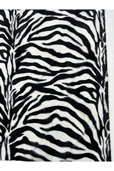 kumaşçıtr Zebra Desenli Tay Tüyü Kumaş – Yumuşak Dokulu, Peluş Görünümlü, en: 150 cm