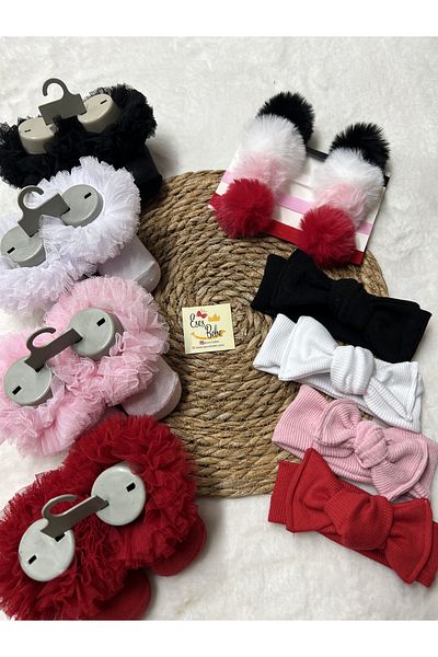 ESES BEBE Set șosete bandana pentru fetiță