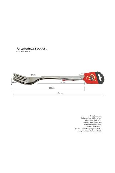 gogiva Fork set, Stainless steel, 3 pcs