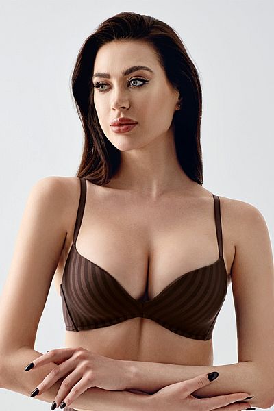 NEWBRA LINGERIE Γυναικείο σουτιέν χωρίς στήριγμα B Cup με σχέδιο, 331792