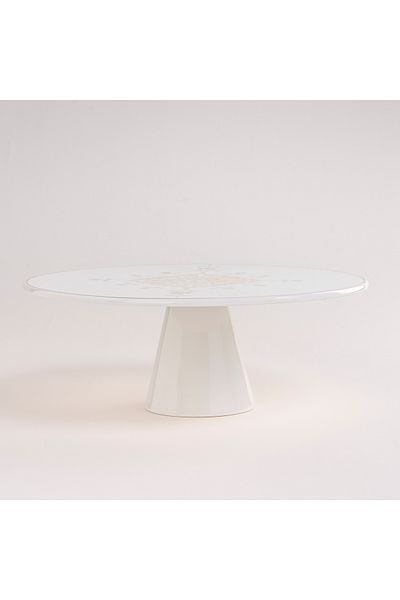 LA MESA gold porcelain cake stand with base