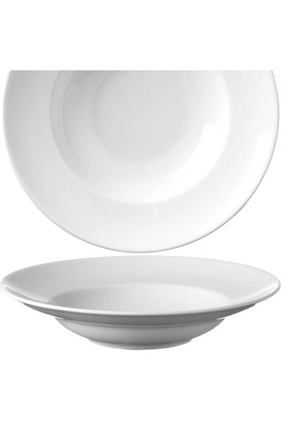 HENDI Farfurie specială pentru paste, albă, diametru 265 x 50 mm - set de 6