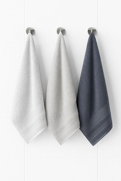 Vionel Home Softure 3-Piece Hand Face Towel |   Daily Use |   50X90Cm |   Soft, Durable |   Gray Tones