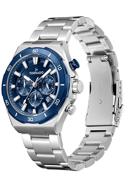 Tornado Stellar X Men's Multi Function Blue Dial Watch - T24104-SBSN