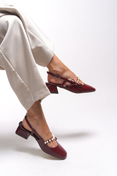 Riccon Elyelyrra Women's Heeled Shoes 0012127 Burgundy Patent Leather