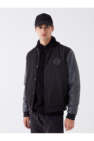 LC Waikiki LCW Casual Standard Mold College Collar Men's Bomber Coat