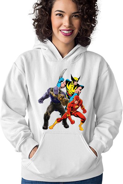 OEM Women's Hoodie Thanos Wolverine Flash Cartoons Experiment
