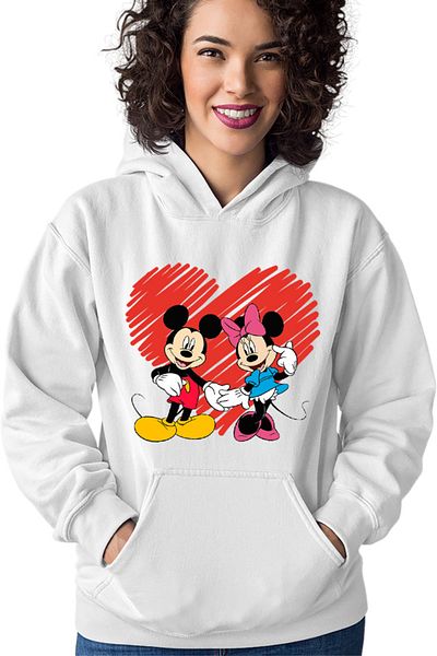 OEM Women's Sweatshirt Mickey Mouse Minnie Dance Couple Elegance Lovers