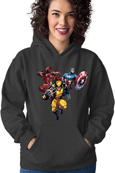 OEM Hanorac Femei Wolverine Captain America Ironman Superheroes