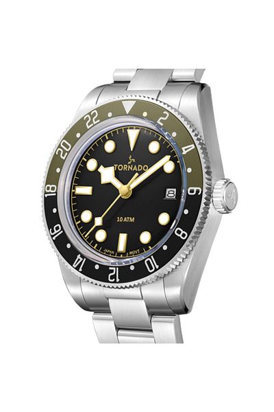 Tornado Lumina Date Just Men's Analog Black Dial Watch - T24006-D1