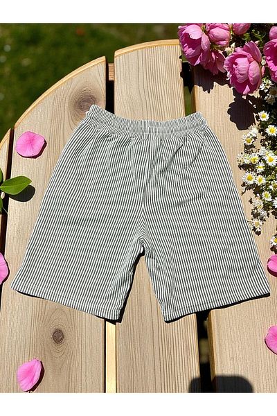 Karatopak Summer Comfortable Cut Elastic Waist a Quality Striped Shorts