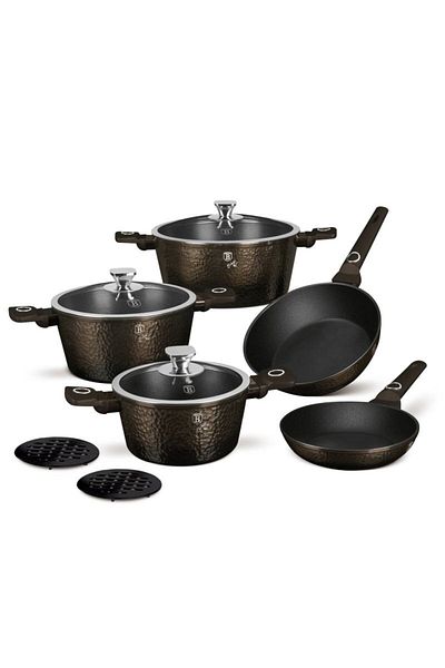 Berlinger Haus Primal Gloss Collection 10-Piece Titanium Cookware Set