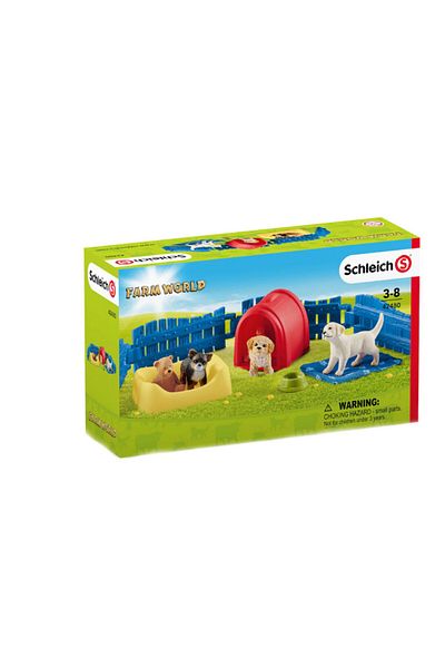 SCHLEICH figurine set, Puppy shelter
