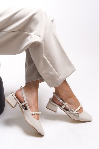 Riccon Elyelyrra Women's Heeled Shoes 0012127 Beige Patent Leather