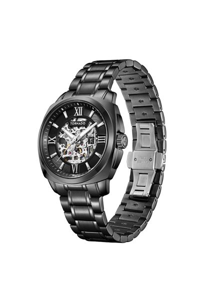 Tornado AUTONOVA Men's Automatic Black Dial Watch - T7316-BBBBW
