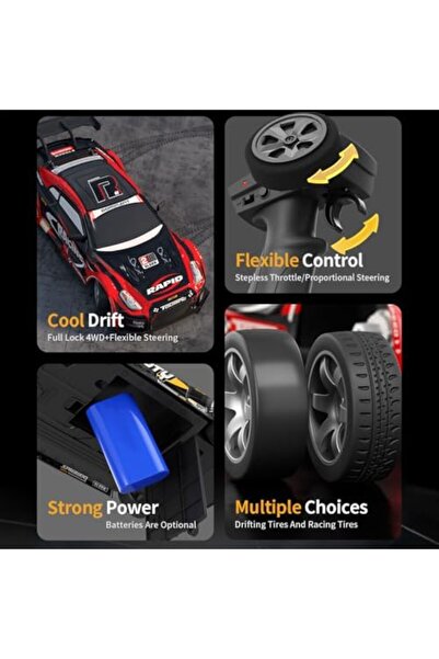 Generic Rc Drift Car – 4wd Remote Control Racing Car With 15km/h Speed, 7.4v 1000mah Battery