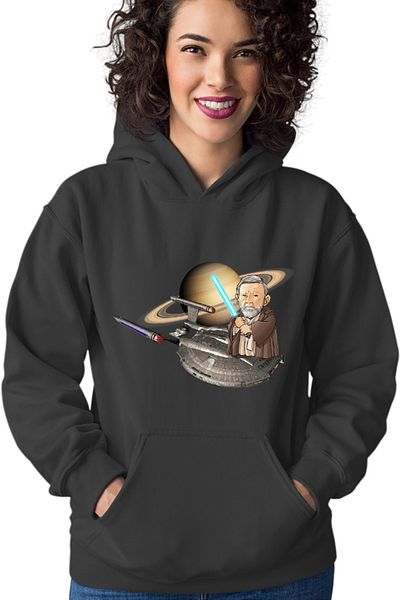 OEM Women's Hoodie Star Trek Obi Wan Kenobi Ride Spaceship Saturn Planet Ring
