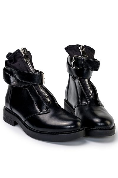 starlike Women's black fur boots A192