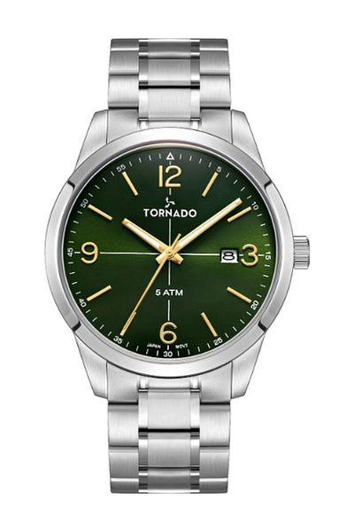 Tornado Classic Men's Analog Green Dial Watch - T24007-SBSH