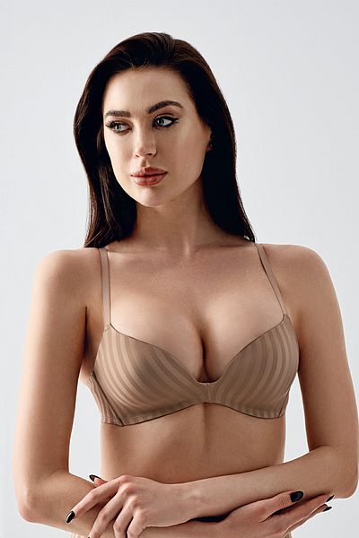 NEWBRA LINGERIE Γυναικείο σουτιέν χωρίς στήριγμα B Cup με σχέδιο, 331792